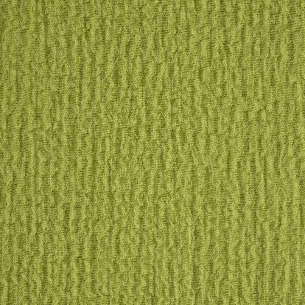 Musselin Double Gauze uni gelbgrün